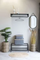 Noto Kurv, Bambus og mørkegråt stof