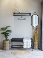 Bombay Dørmåtte, flettet jute i natur