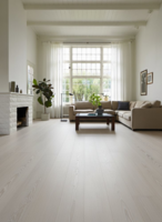 Plankegulv i Ask Prima, Hvid matlak - RESTPARTI  