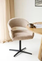 Dover Spisebordsstol sand meleret m. sort drejefod