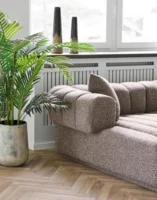 Aurora Loungesofa, Brun og venstrevendt med 3 puder