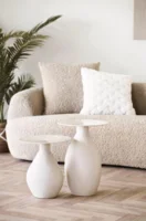 Calais hjørnebord, off-white emalje - 40 cm.