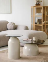 Ravello hjørnebord, Hærdet glas og metal