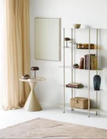 Rieti reol med 5 hylder, sandfarvet - UDSOLGT TIL UGE 18