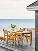 Terracina Spisebord, Plade i akacie/terrazzo, hvid og natur