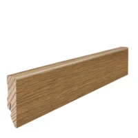 Fodpanel til trægulv, Afrikansk eg light, 16x58 mm. Oliebehandlet