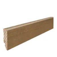 Fodpanel til trægulv, Afrikansk eg light invisible, 16x58 mm. Oliebehandlet