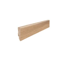 Fodpanel til trægulv, Eg Purohvid børstet, 16x58 mm. Oliebehandlet