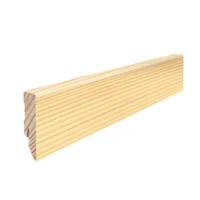 Fodpanel til trægulv, Gran lyse hvid børstet, 16x58 mm. Oliebehandlet