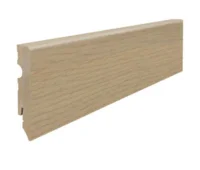 Fodpanel til trægulv, Eg Lyse Hvid, 15x80 mm. Oliebehandlet