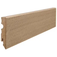 Fodpanel til trægulv, Eg Sandgrå, 15x80 mm. Oliebehandlet