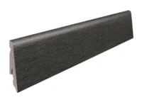 Fodpanel til laminatgulv, Eg Metallic sort, 19x58 mm.