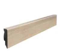 Fodpanel til laminatgulv, Eg Siena Fløjlshvid, 16x58 mm.