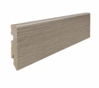 Fodpanel til laminatgulv, Eg Bari grå, 15x80 mm.