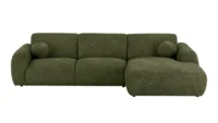 Clyde Loungesofa, Olivengrøn højrevendt med 2 puder
