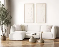 Noor Loungesofa, Off-white og venstrevendt