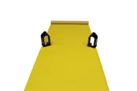 Gul Løber i nålefilt - 1 meter bredde - REST 520X100 CM.